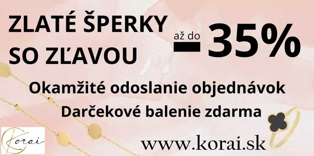 Ve�k� z�avy na zlat� �perky zo 14k zlata Korai