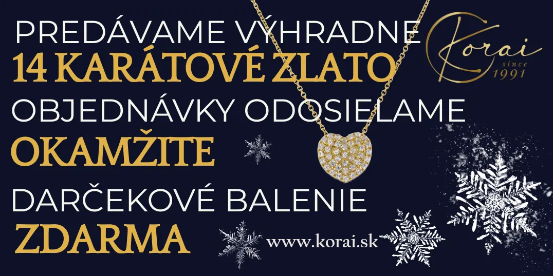 Zlat� �perky zo 14 kar�tov�ho zlata Korai