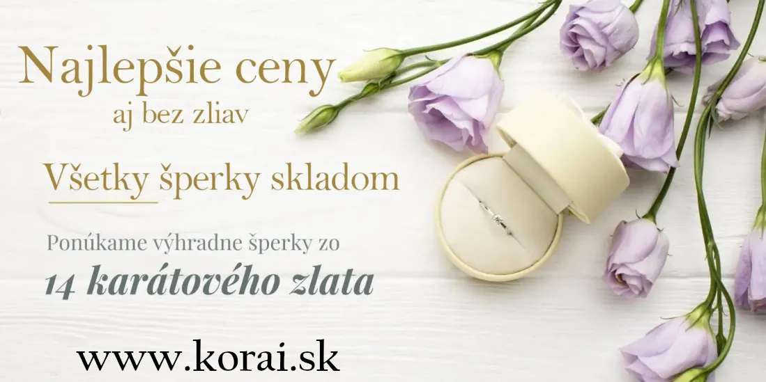 Skvel� z�avy na zlat� �perky zo 14k zlata Korai
