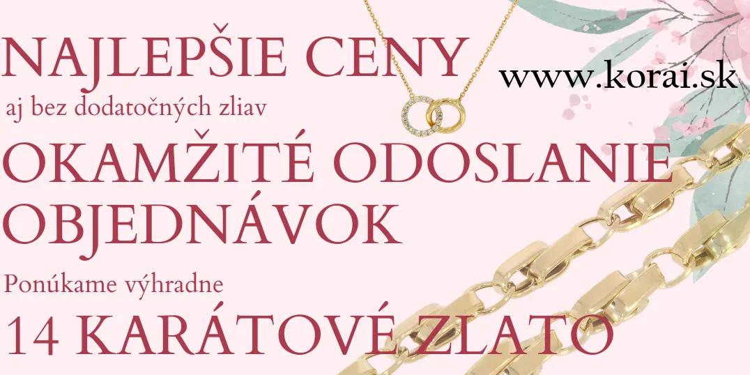 Z�avy na zlat� �perky zo 14k zlata Korai