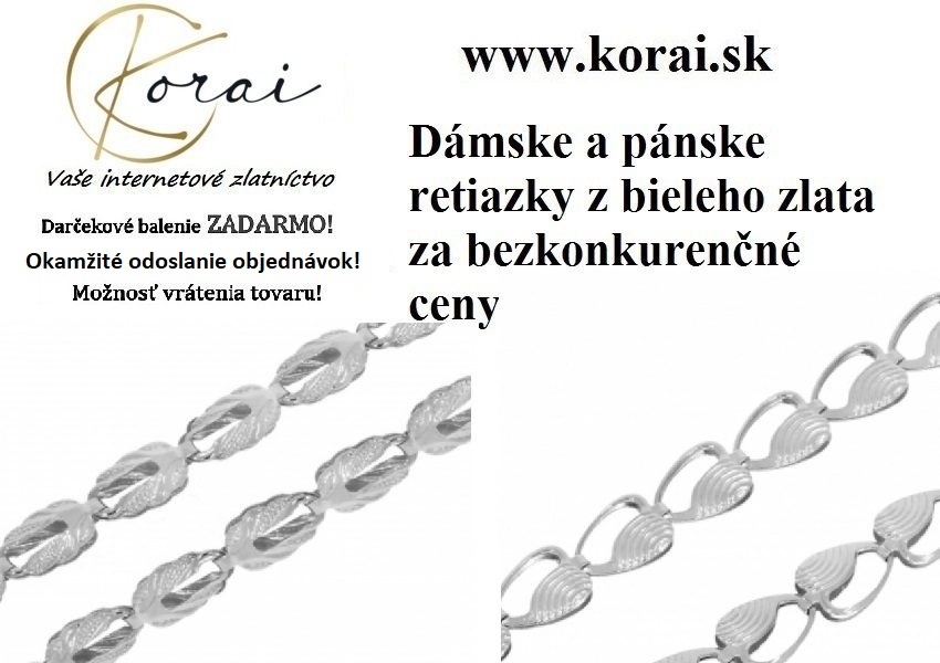 Kr�sne retiazky z bieleho zlata Korai