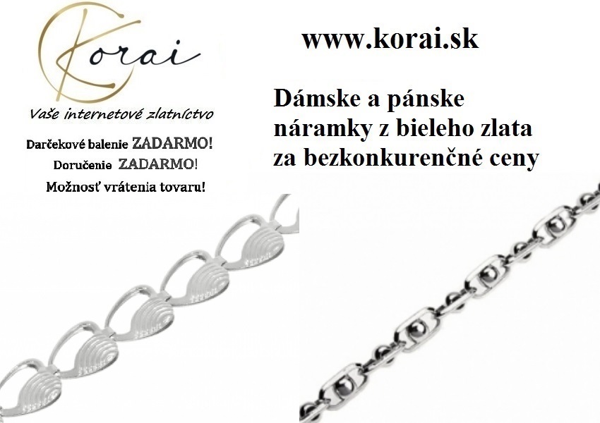 Kr�sne n�ramky z bieleho zlata Korai
